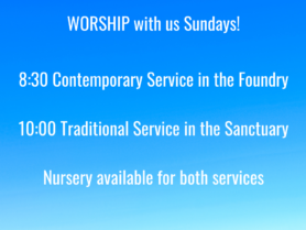 Worship Times for Website